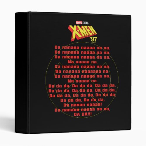 X_Men Intro Theme Song 3 Ring Binder