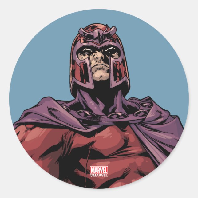 X-Men | Magneto Walking Through Fog Classic Round Sticker (Front)
