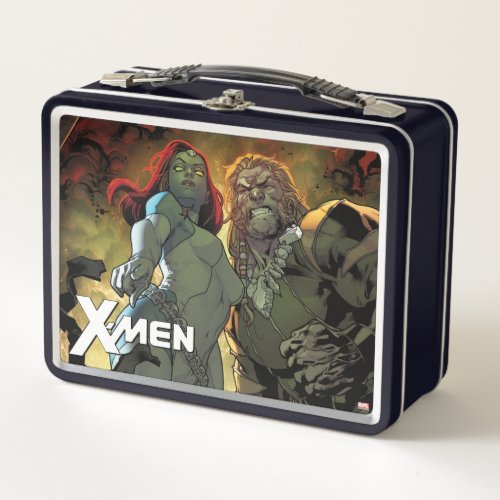 X_Men  Mystique  Sabretooth Metal Lunch Box