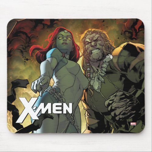 X_Men  Mystique  Sabretooth Mouse Pad