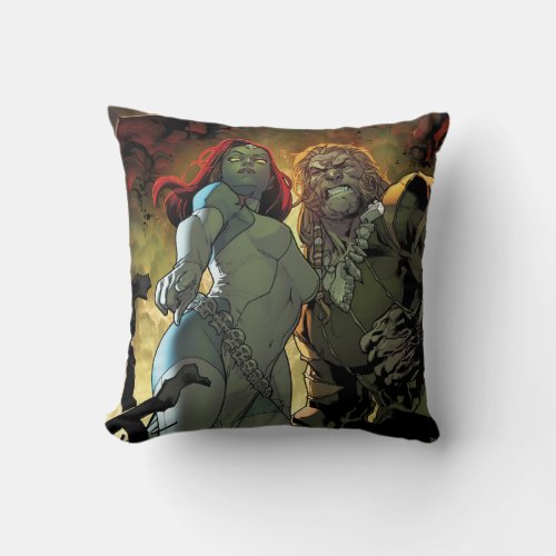 X_Men  Mystique  Sabretooth Throw Pillow