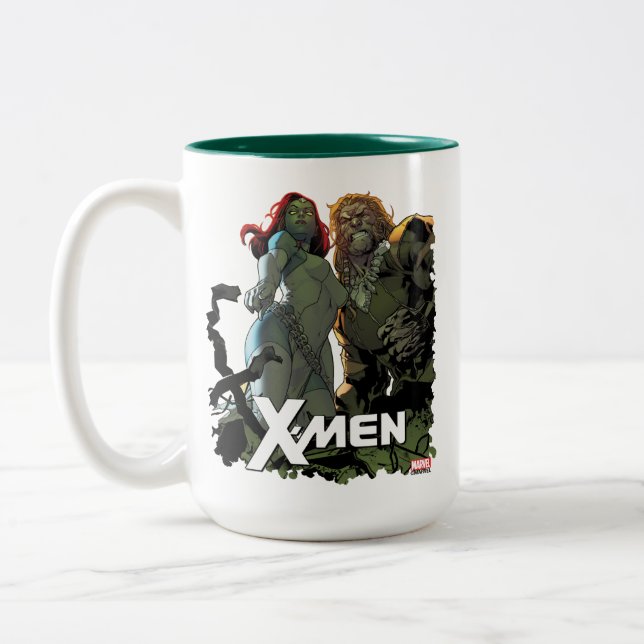 X-Men | Mystique & Sabretooth Two-Tone Coffee Mug (Left)