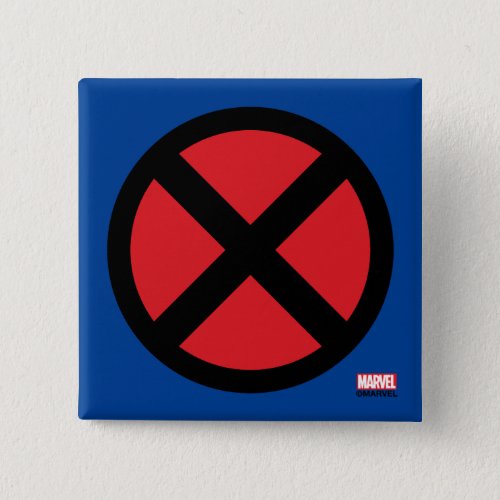 X_Men  Red and Black X Icon Button