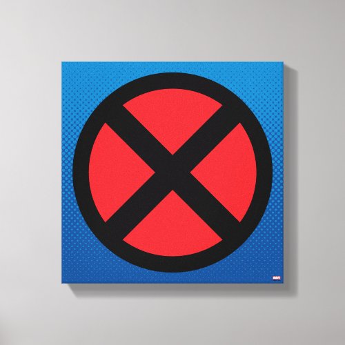 X_Men  Red and Black X Icon Canvas Print