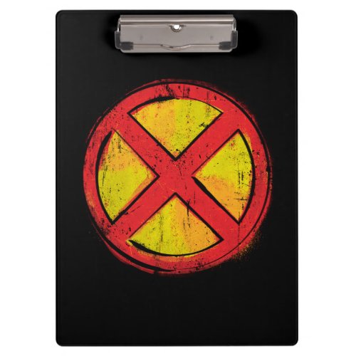 X_Men  Red and Yellow Spraypaint X Icon Clipboard