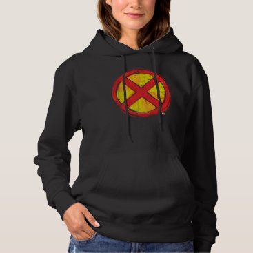 X-Men | Red and Yellow Spraypaint X Icon Hoodie