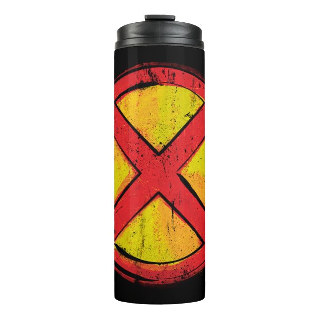 X-Men | Red and Yellow Spraypaint X Icon Thermal Tumbler (Front)