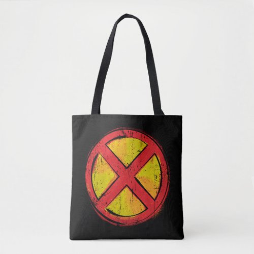 X_Men  Red and Yellow Spraypaint X Icon Tote Bag