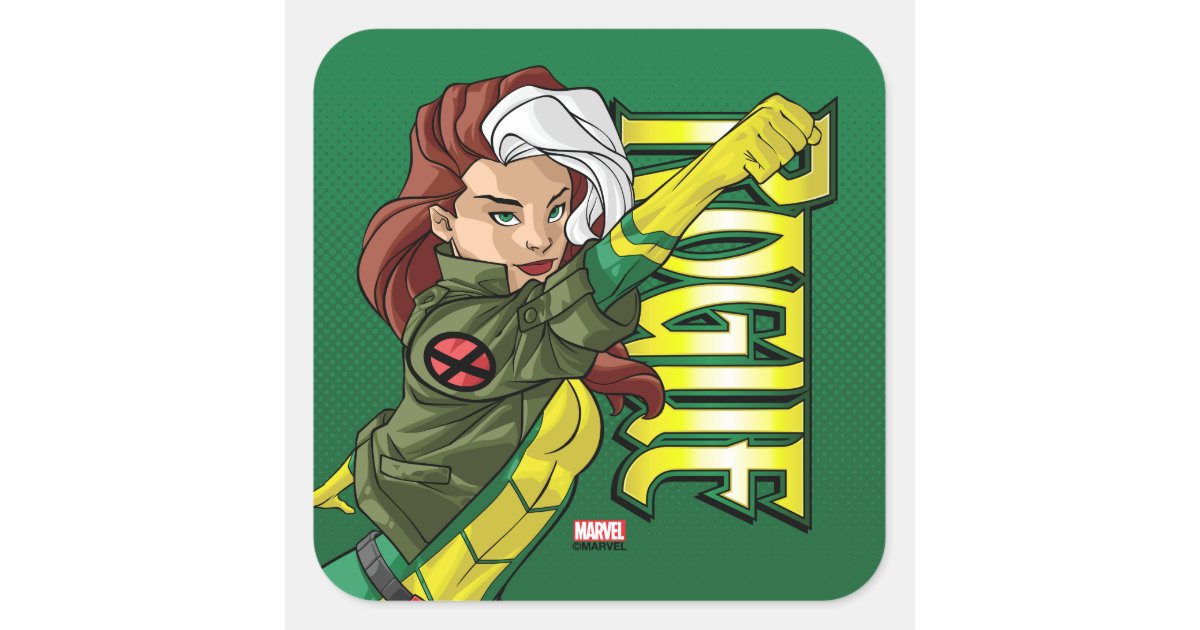 X-Men, Rogue Flying Through The Air Square Sticker