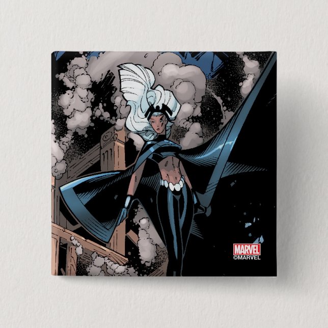 X-Men | Storm Over Burnng City Button (Front)