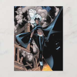 X-Men Storm Over Burnng City Postcard
