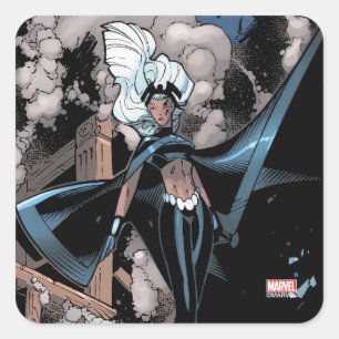 X-Men Storm Over Burnng City Square Sticker