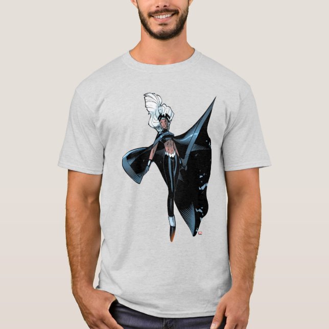 X-Men | Storm Over Burnng City T-Shirt (Front)