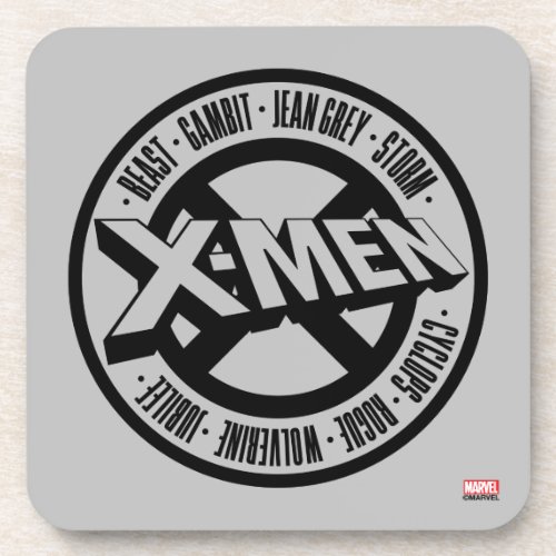 X_Men  Team Member Names Badge Beverage Coaster