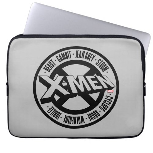 X_Men  Team Member Names Badge Laptop Sleeve
