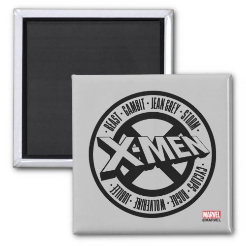 X_Men  Team Member Names Badge Magnet