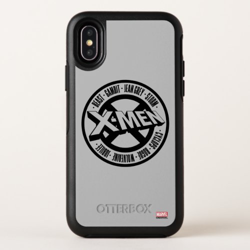 X_Men  Team Member Names Badge OtterBox Symmetry iPhone XS Case