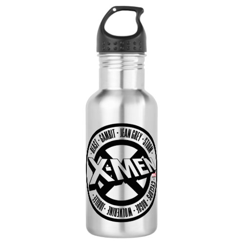 X_Men  Team Member Names Badge Stainless Steel Water Bottle