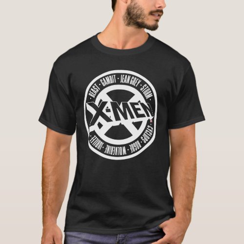 X_Men  Team Member Names Badge T_Shirt