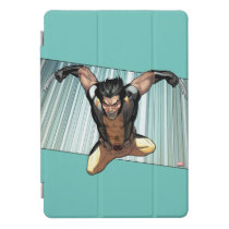 X-Men | Wolverine Leaping Down Comic Panel iPad Pro Cover X-Men | Wolverine Leaping Down Comic Panel iPad Pro Cover