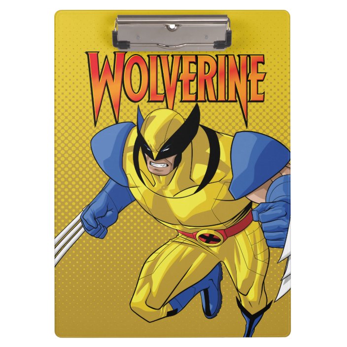 X Men Wolverine Running Into A Fight Clipboard Zazzle Com