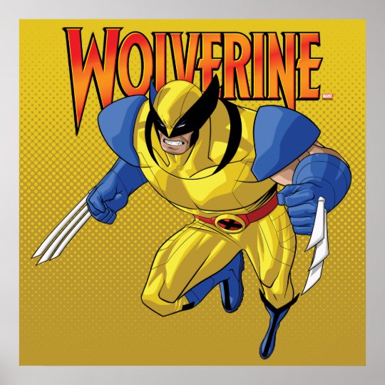 X-Men | Wolverine Running Into A Fight Poster | Zazzle.com