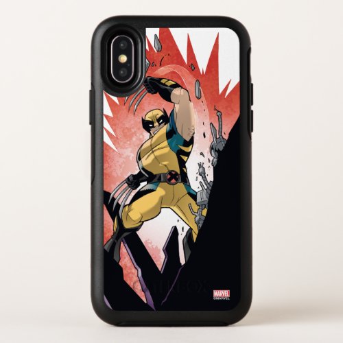 X_Men  Wolverine Slashing Machine Comic Panel OtterBox Symmetry iPhone XS Case