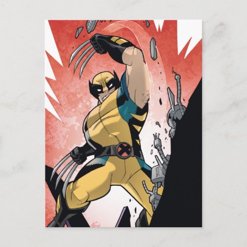 X_Men  Wolverine Slashing Machine Comic Panel Postcard