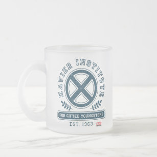 X-Men   Worn Xavier Institute Collegiate Graphic Frosted Glass Coffee Mug
