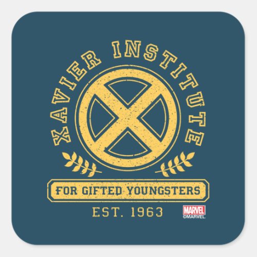 X_Men  Worn Xavier Institute Collegiate Graphic Square Sticker