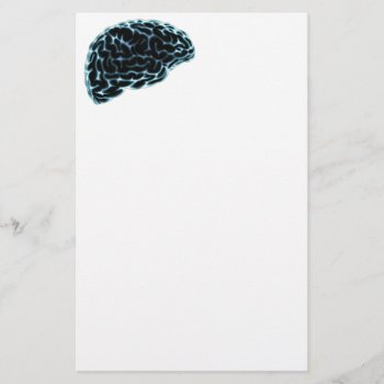 X-ray Brain Side View Blue Stationery by VoXeeD at Zazzle