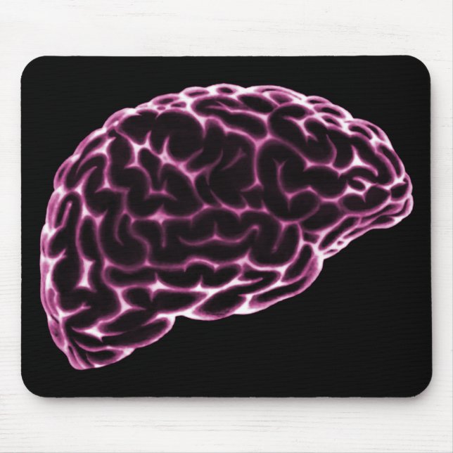 X-RAY BRAIN SIDE VIEW PINK MOUSE PAD (Front)