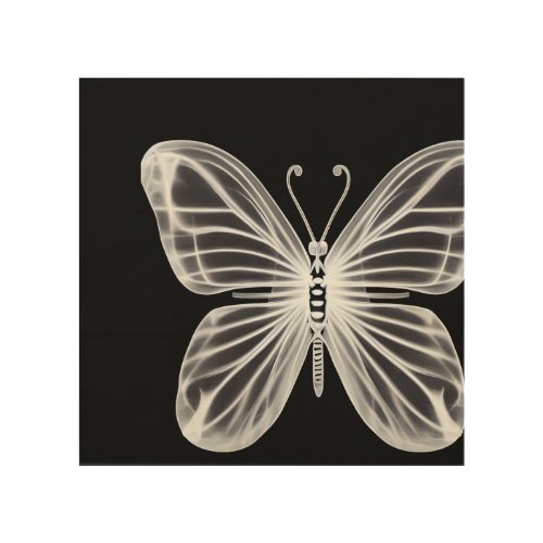 X_Ray Butterfly 1 _ BW Wood Wall Art