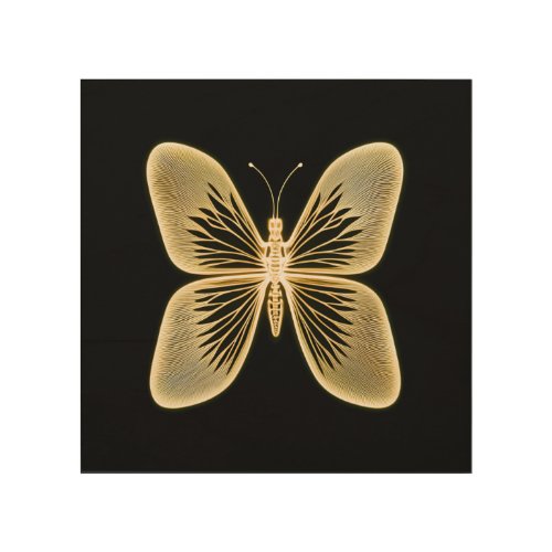 X_Ray Butterfly 2 _ Yellow Wood Wall Art