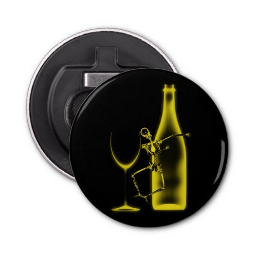 X_Ray Celebration Skeleton  Wine _ Yellow Bottle Opener