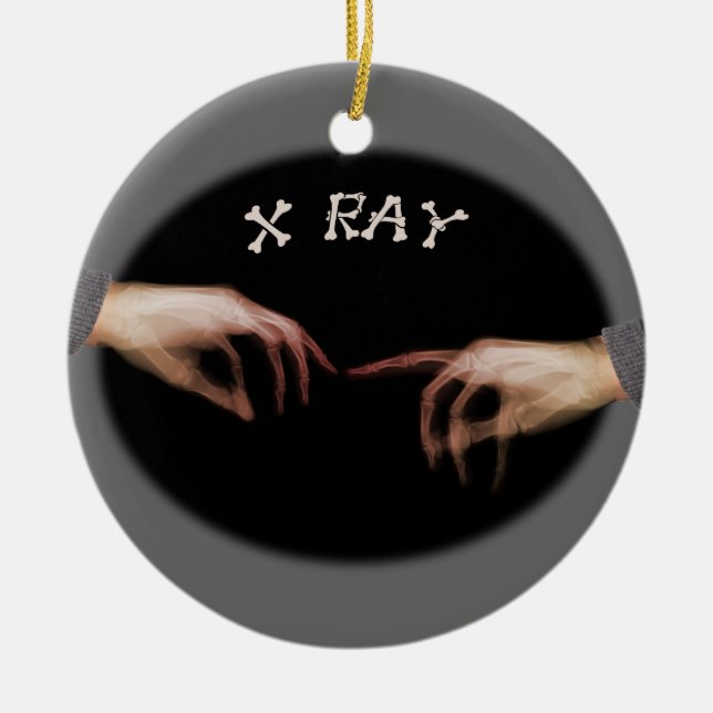 X-RAY CHRISTMAS ORNAMENT FINGERS TOUCHING (Front)