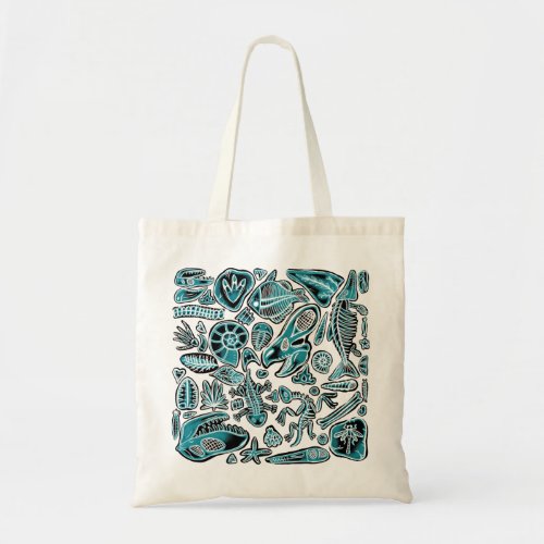 X_ray Dinosaur Fossils and Bones Tote Bag