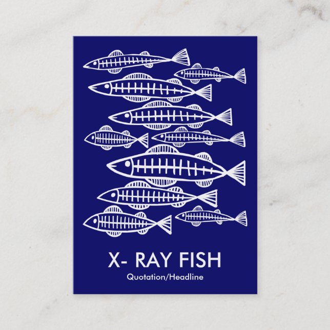 X-RAY FISH - Deep Navy Business Card (Front)
