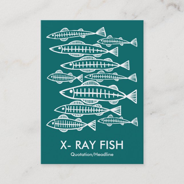 X-RAY FISH - Moss Green Business Card (Front)