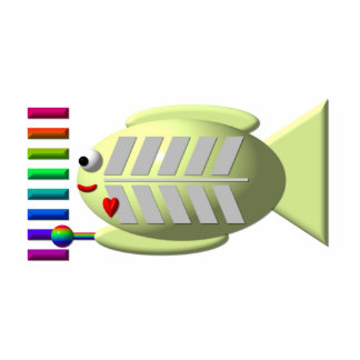 X-ray fish playing the Xylophone Cutout