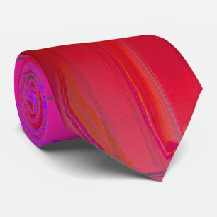 X-ray Girls Glitch Art Grid Hot Pink Neck Tie