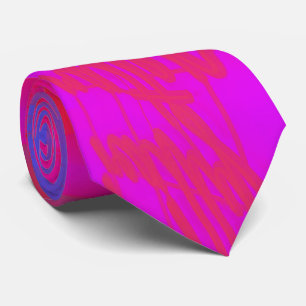 X-ray Girls Glitch Art Grid Hot Pink Neck Tie