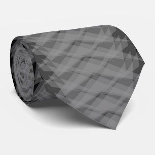 X Ray Gray On Black Spiny Modern Abstract Design Neck Tie
