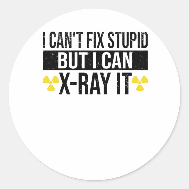 X-ray Health Technician Radiologist Student Classic Round Sticker (Front)