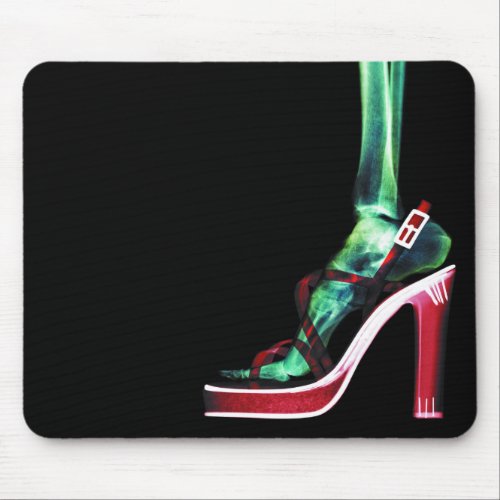 X_RAY HIGH HEEL LADY SKELETON LEG ORIGINAL MOUSE PAD