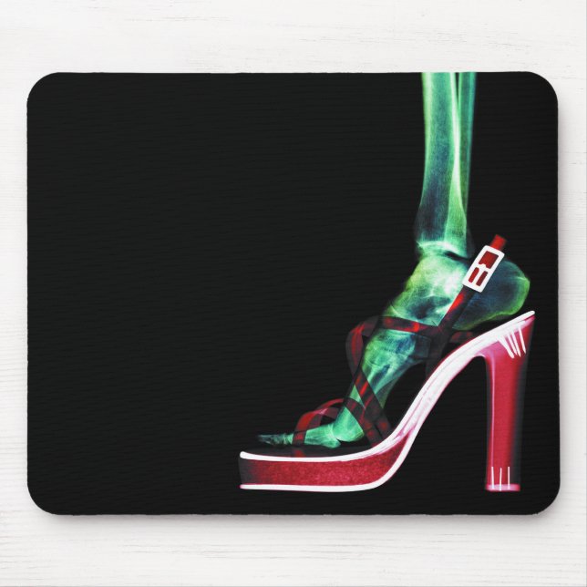 X-RAY HIGH HEEL LADY SKELETON LEG ORIGINAL MOUSE PAD (Front)