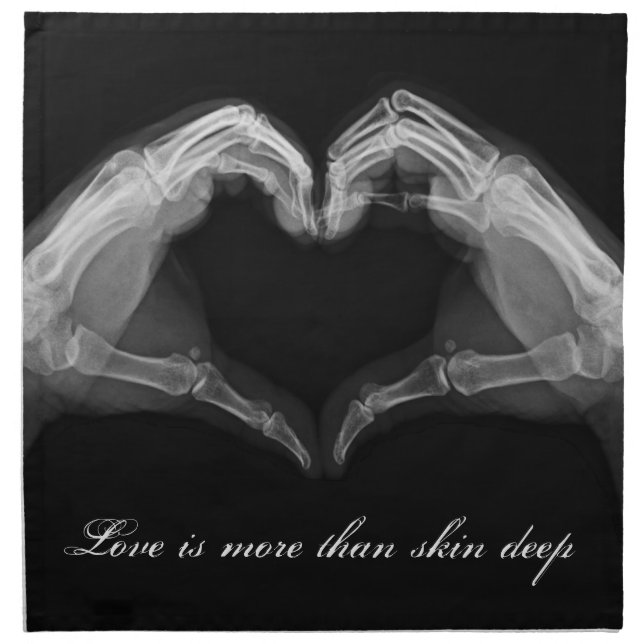 X-Ray Love Heart Napkin (Front)