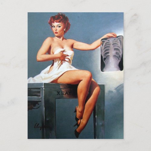 X_ray Pin Up Postcard