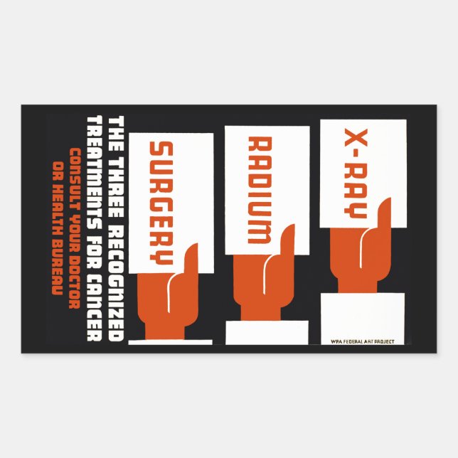 X-Ray, Radium, Surgery Rectangular Sticker (Front)