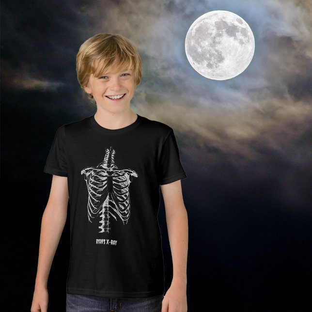 X-ray Rib Cage Funny Halloween Children Customize Tri-Blend Shirt (Creator Uploaded)